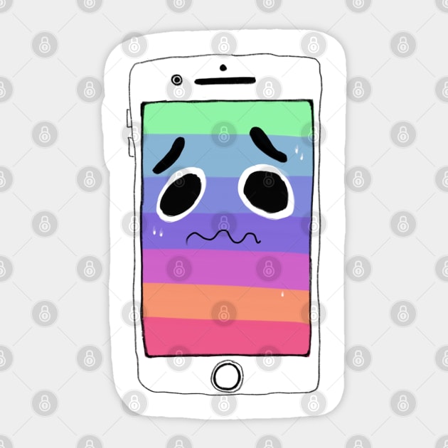 Colin the Colorblind Cell Phone Sticker by doodledate